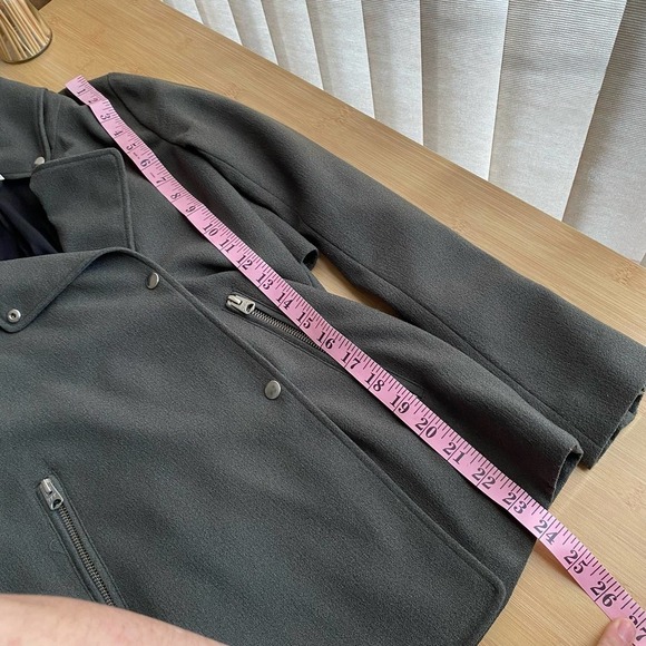 Aritzia Wilfred Mayet Blazer Jacket Moto Classy Minimalist Gray Women's XXXS - Picture 13 of 14
